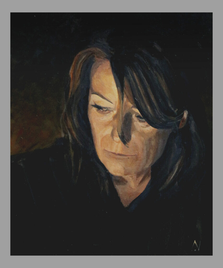 "Mi Dulce" Portrait d'une femme éclairée à la bougie.