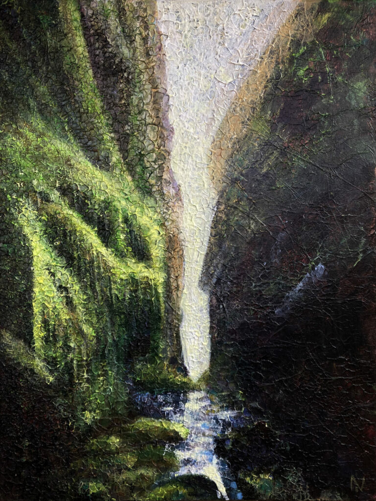 "Le détour" Paysage d'un canyon végétal réunionnais